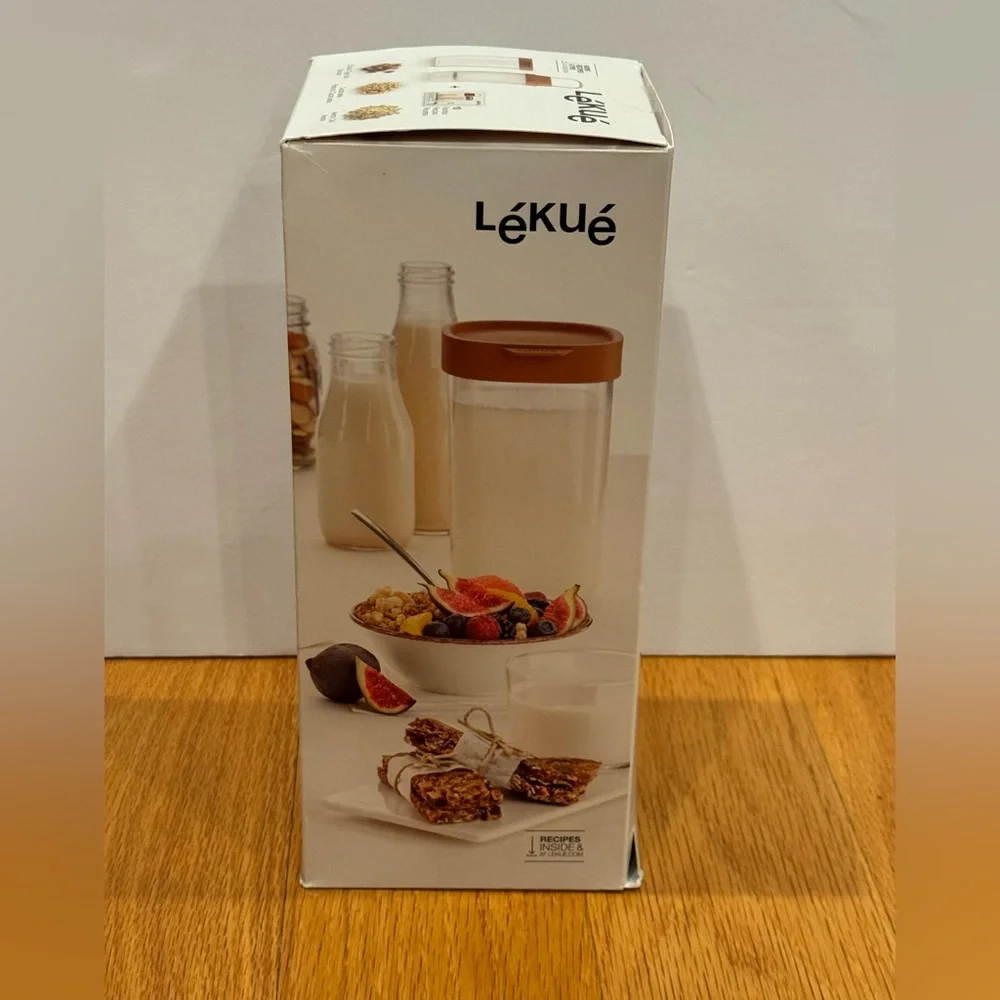 Lekue Nut & Grain Milk Maker 1 QT with Tan Lid. New in box - Picture 3 of 6